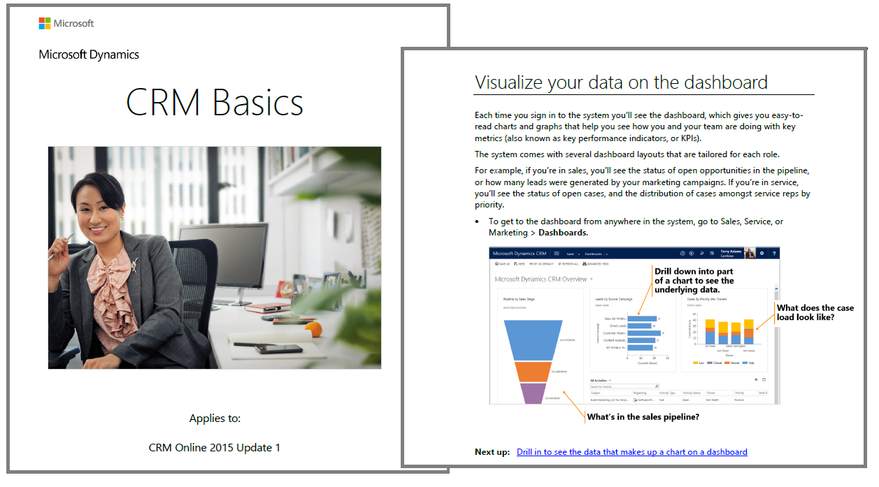 CRM basics. Visualize your data on the dashboard.