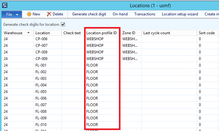 Location profile ID.