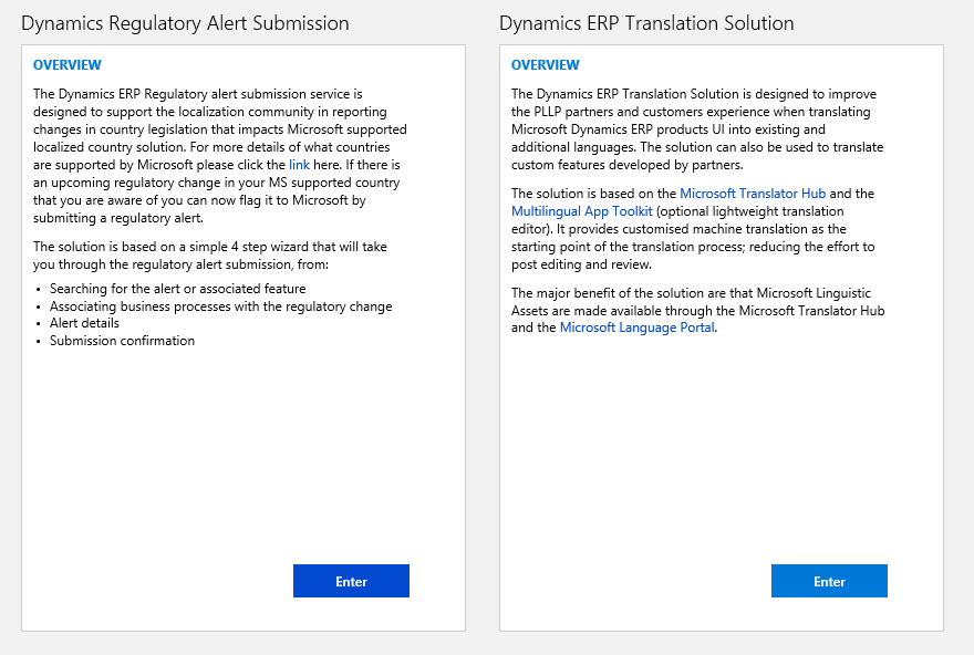 Dynamics regulatory alert submission and Dynamics ERP translation solution.