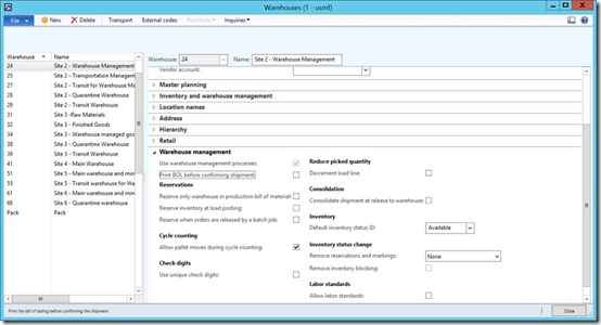 Using unique check digit = no on warehouse 24.