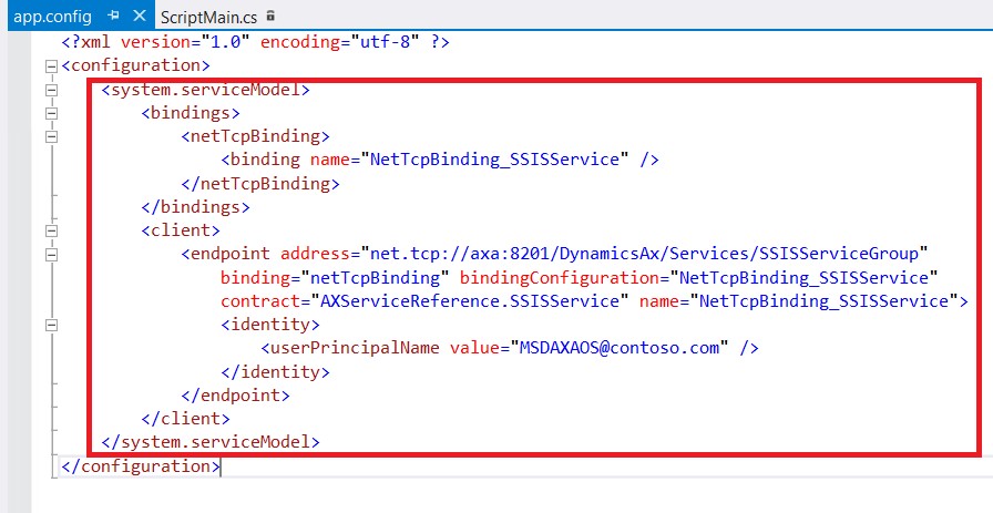 App config.