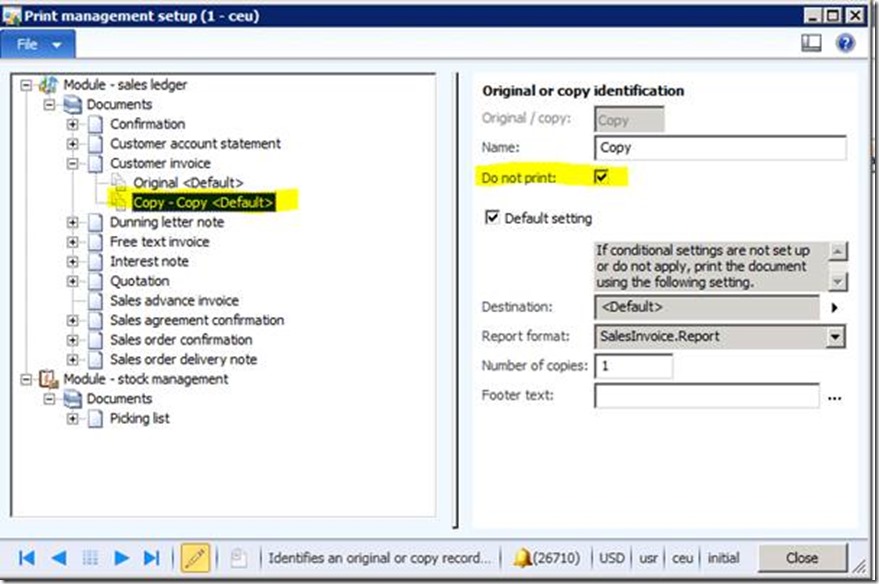 Verify do not print is enabled.