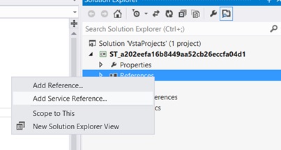 Add service reference.