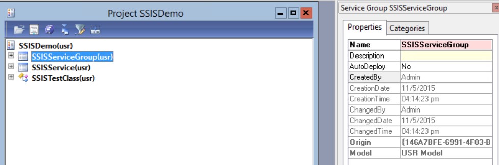 Changing the Name to SSIS service group.