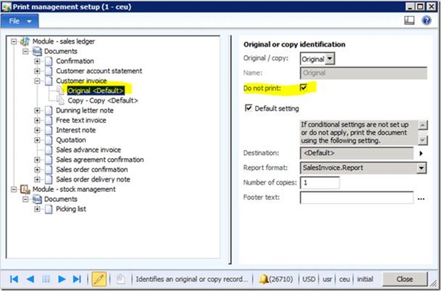 Do not print enabled.