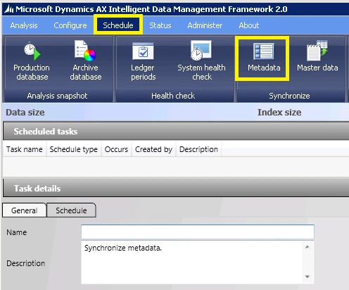 Synchronize metadata.