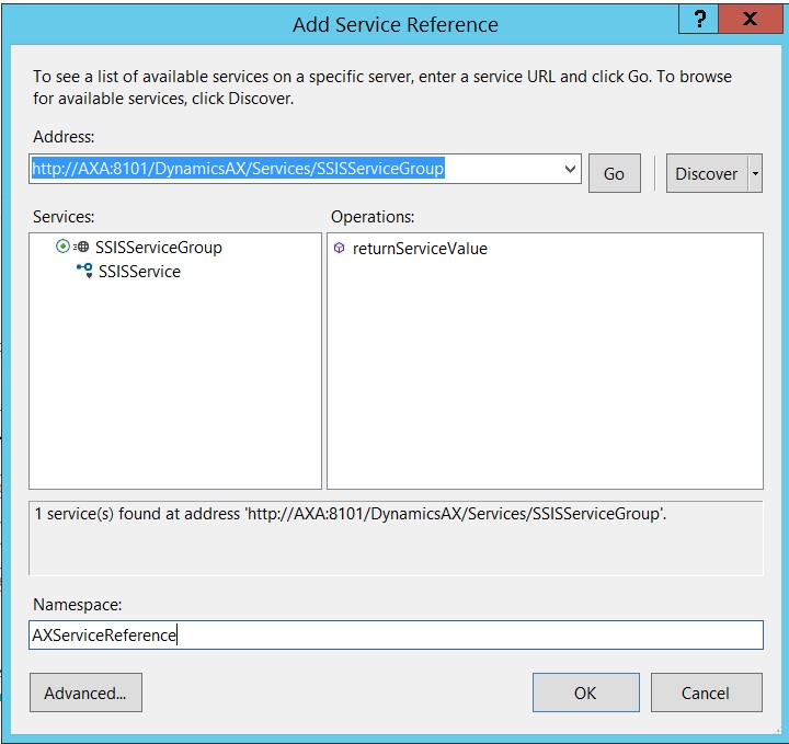 Add service reference.