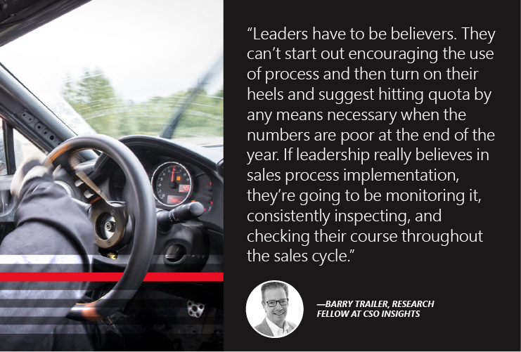 Quote from Barry Trailer, research fellow at CSO Insights.