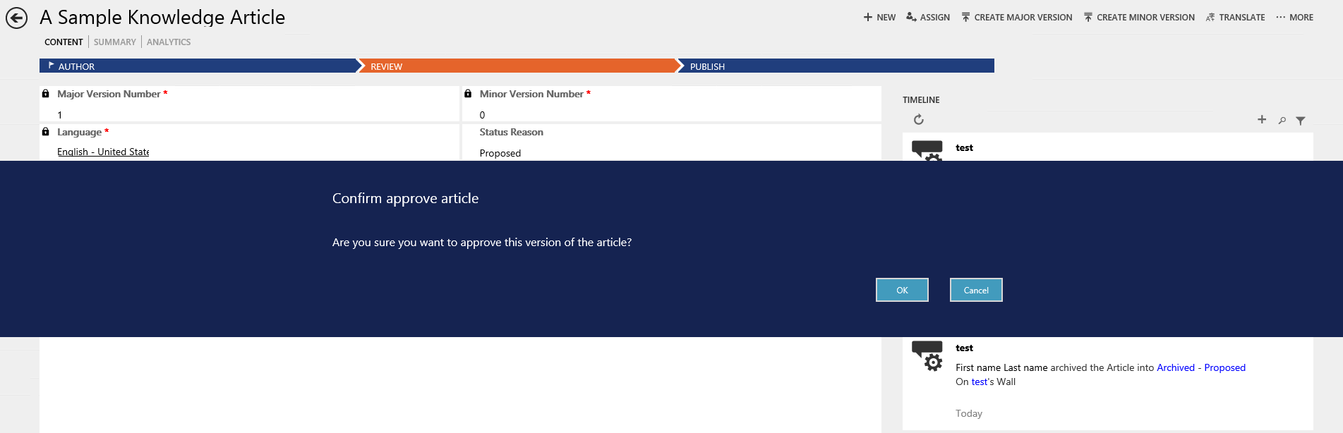 A sample knowledge article.