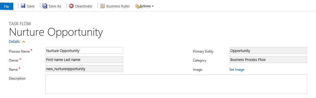 Task flow details section.