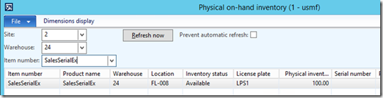 Physical on-hand inventory.