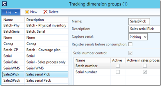 Tracking dimension groups.