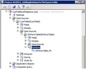 Adding relation to the same table.