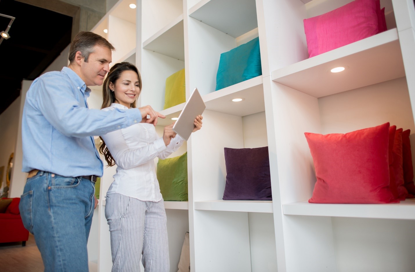 a person standing in a room