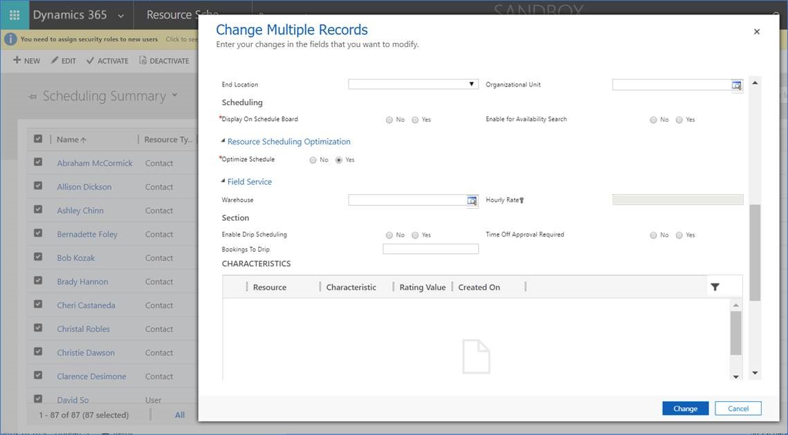 Set Optimize Schedule to Yes