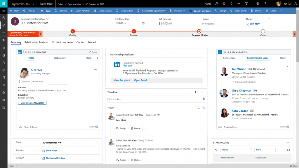 Find sales lead connections from your own team.