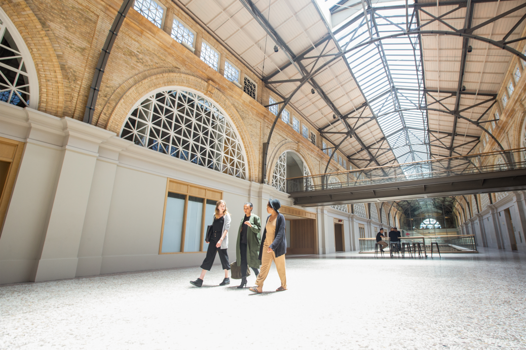 a person standing in front of a building