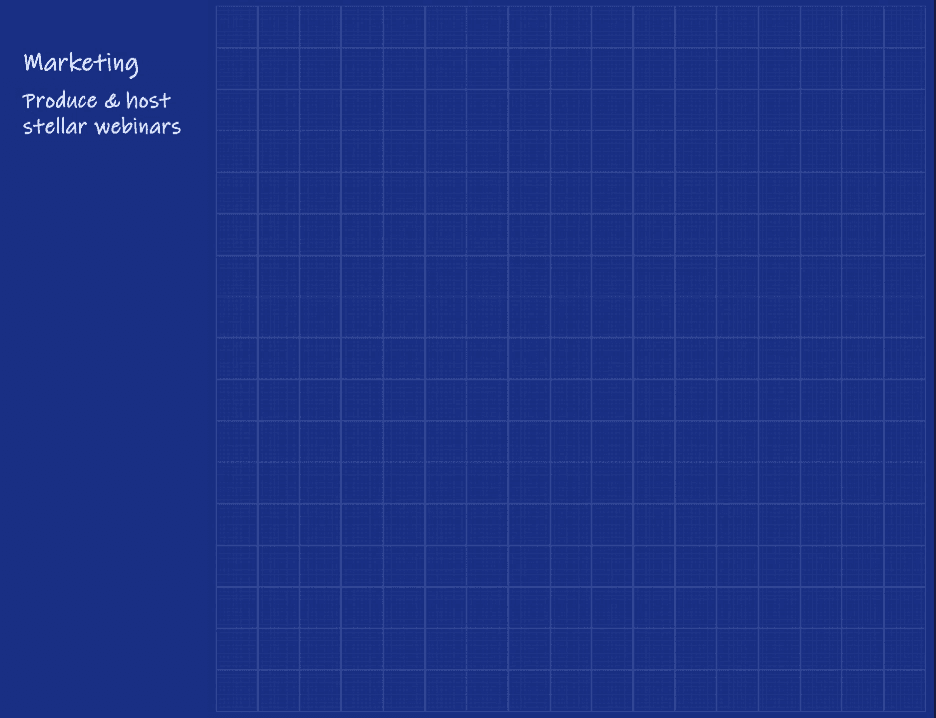 Infographic showing how to produce and host webinars