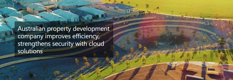 Australian subdivision including houses, landscaped area with trees, and football (soccer) court.  