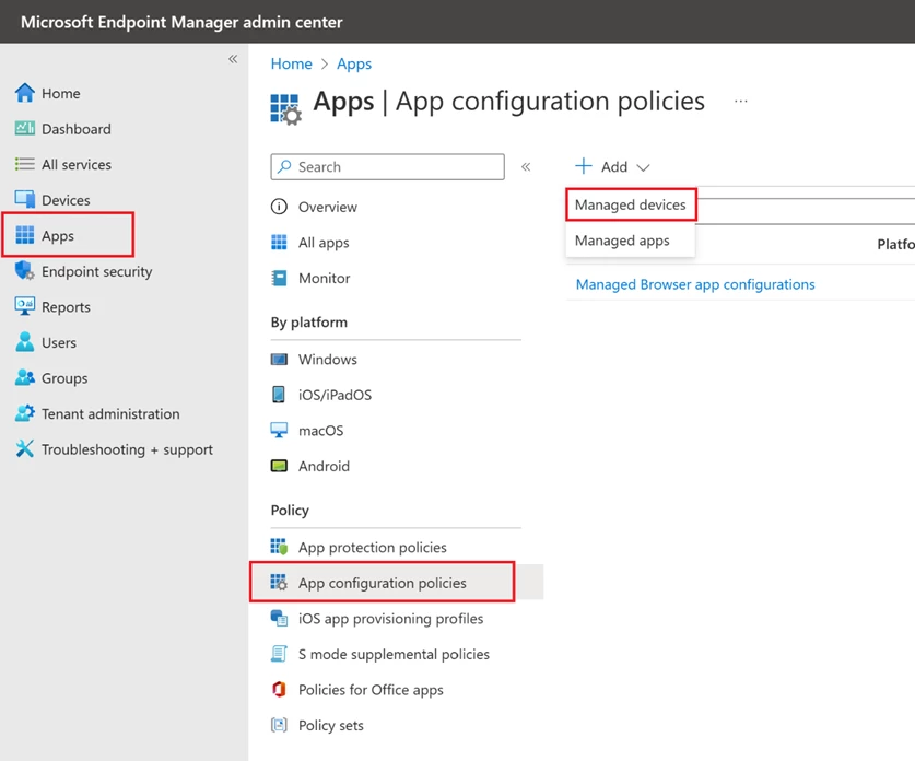 Microsoft Supply Chain Warehouse Management App - App confguration