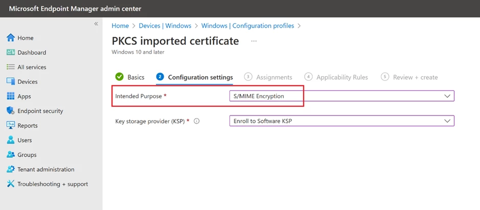 Microsoft Supply Chain Warehouse Management App Endpoint PKCS