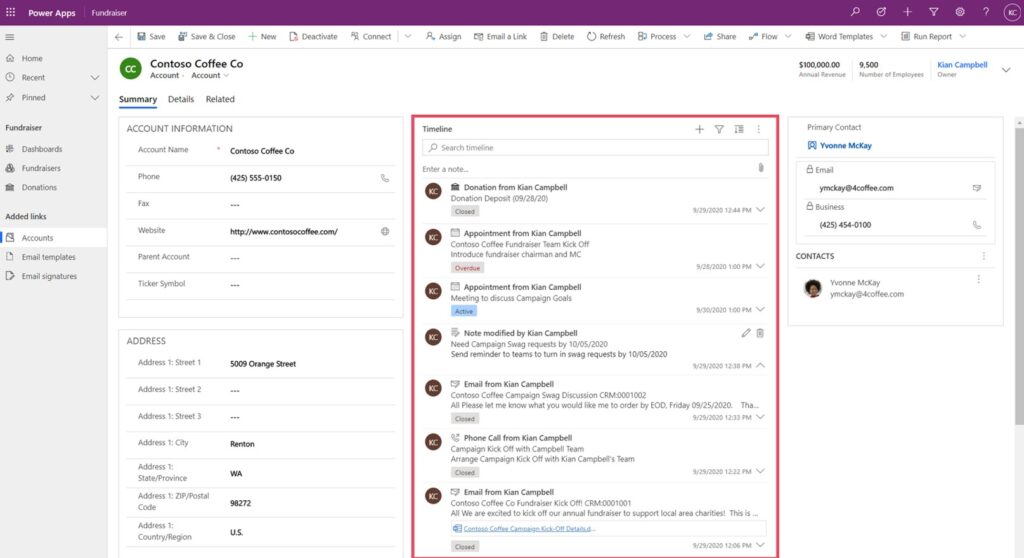 Display Customer Insights activities in a Dynamics 365 activity timeline