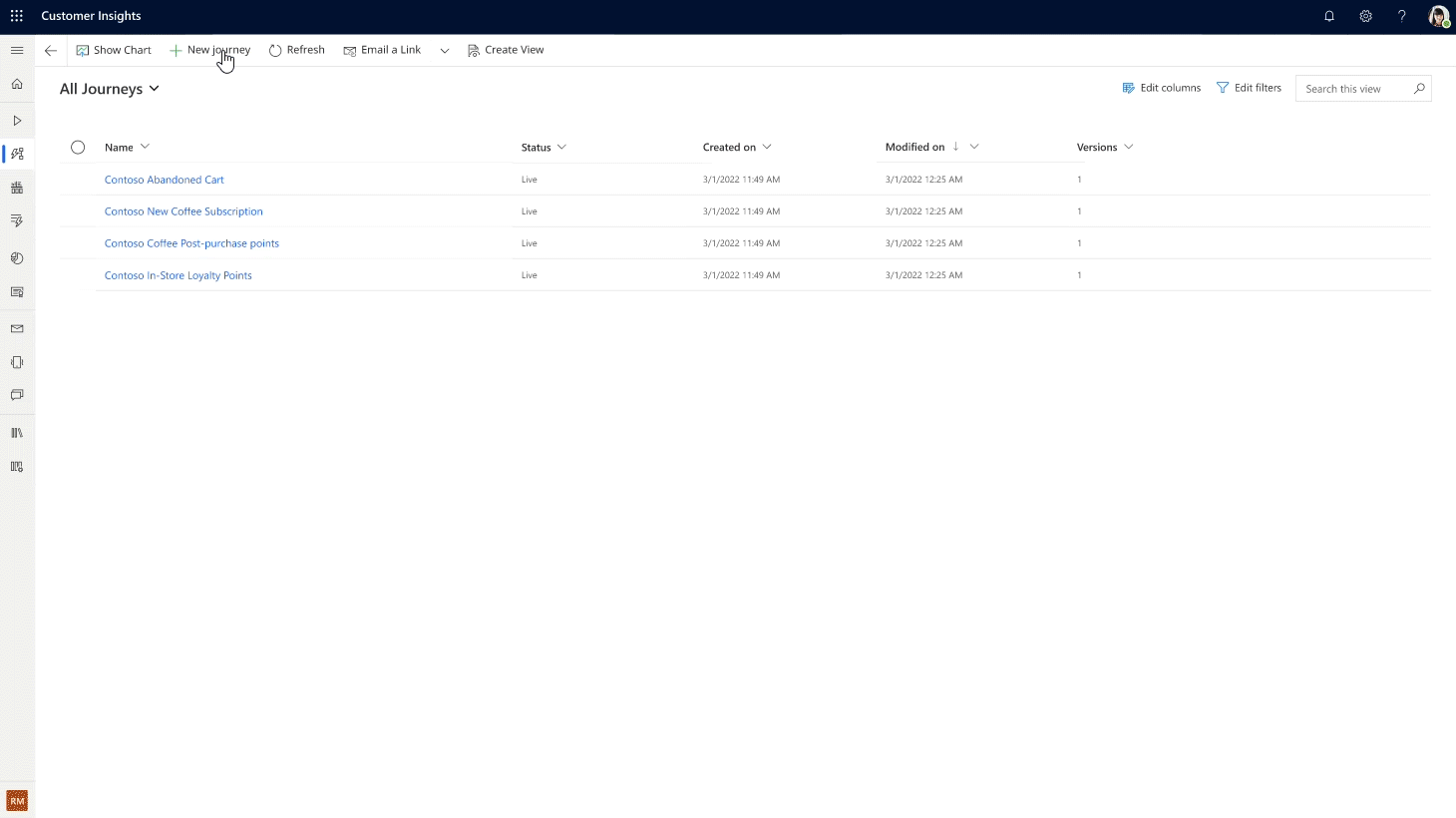 Simplify the process of creating customer journeys using simple descriptions with Copilot in Dynamics 365 Customer Insights.