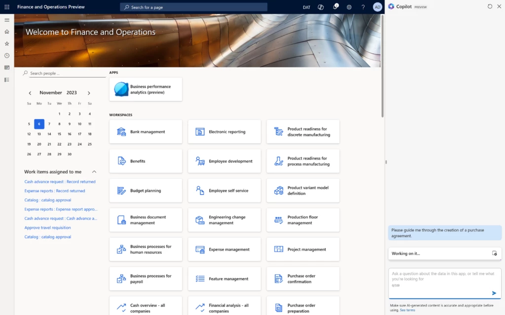 User asking Copilot a question in its chat user experience