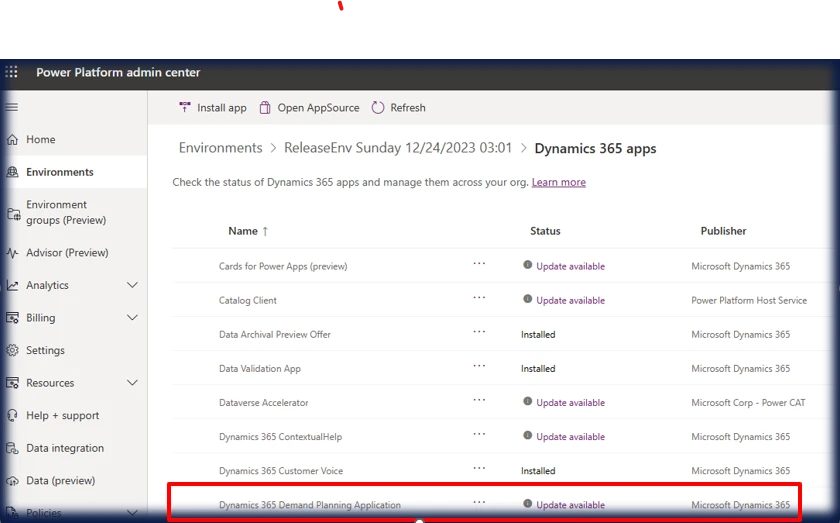 Image: Getting Started Demand Planning APP