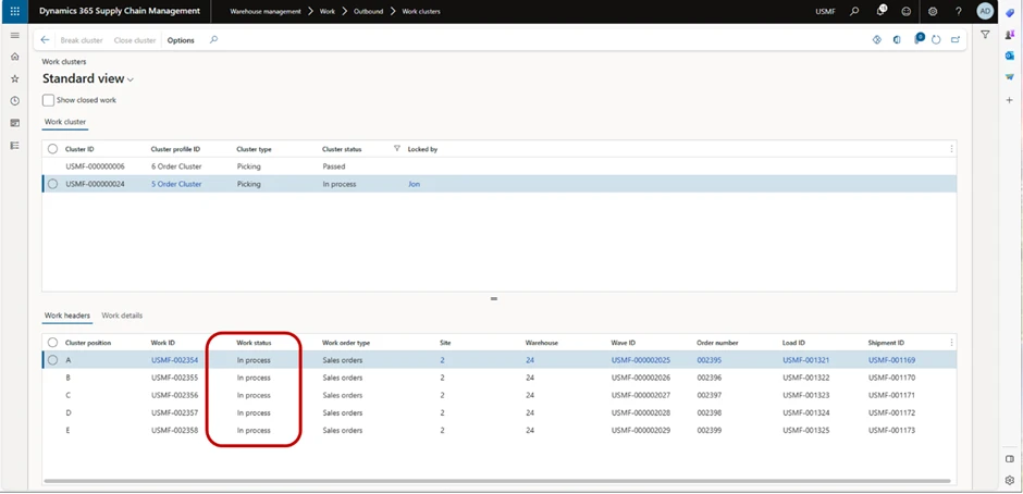 Image: Work Cluster in progress.