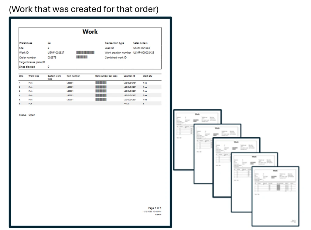 Image: Work details label(s).