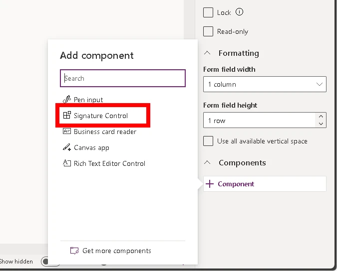 Maker - custom signature control