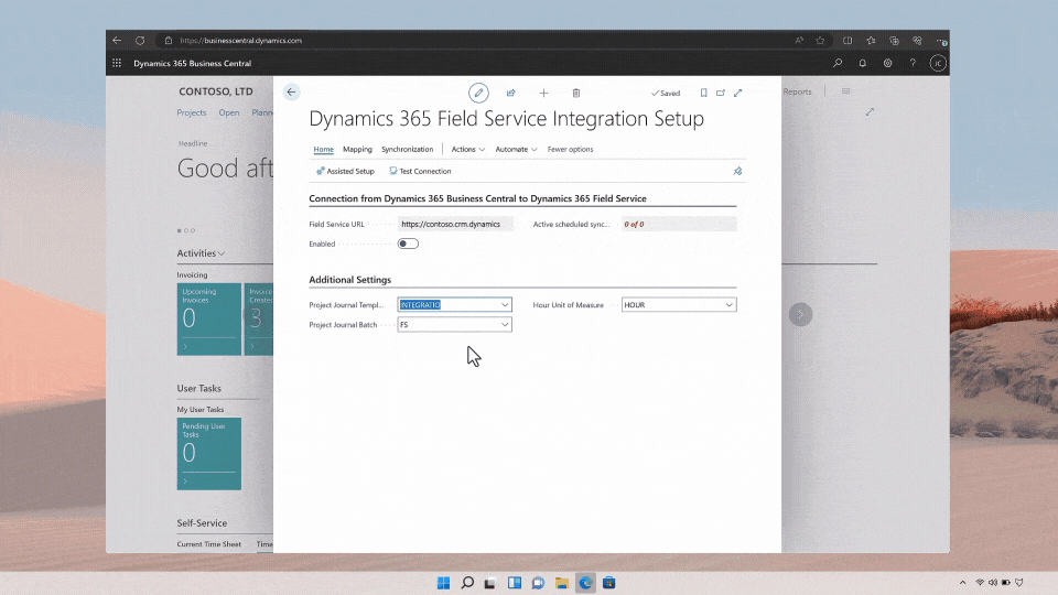 Dynamics 365 Business Central integration. 