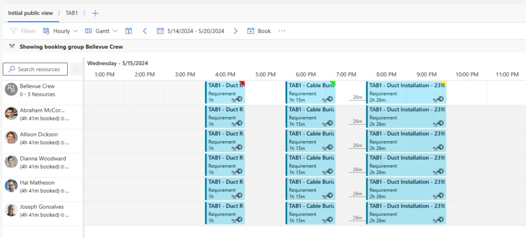 After using the tool to add Dianna, Hal, and Joseph and to remove Ashley