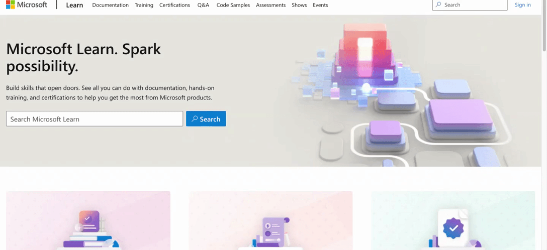 screen recording of some of the ready-to-use lesson plans from the Microsoft Learn Educator Center