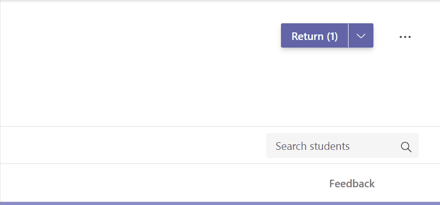 An animated GIF showcasing how to return an assignment to a student for revisions.