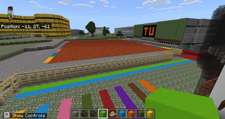 The Teesside University Campus in Minecraft: Education Edition