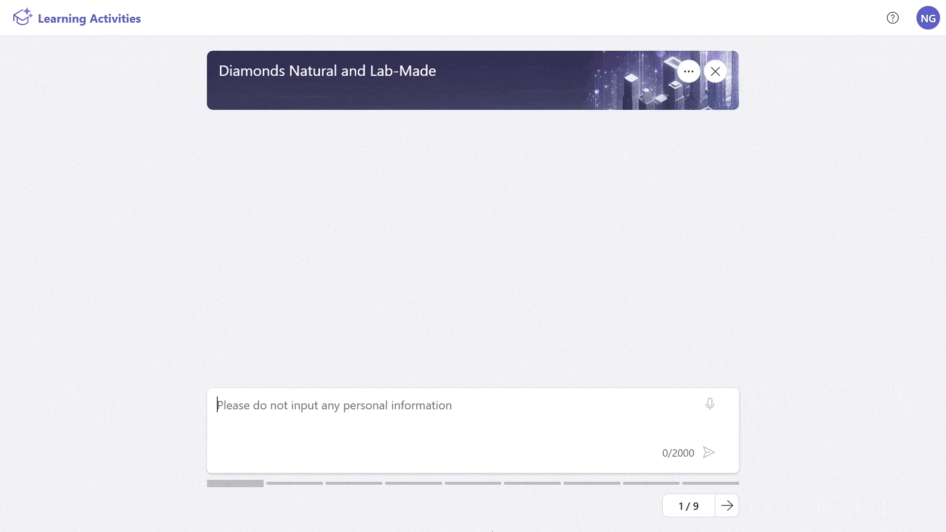Guided chat experiences based on learning content across Microsoft 365 apps like OneNote. Visuals subject to change. 