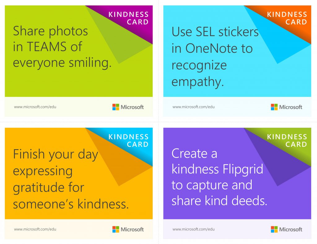 Four examples of Kindness cards. 