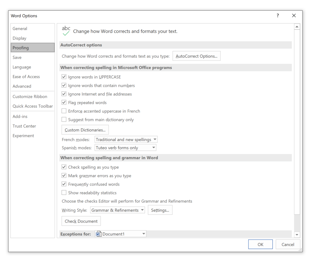 Editor in Word flagging critique types