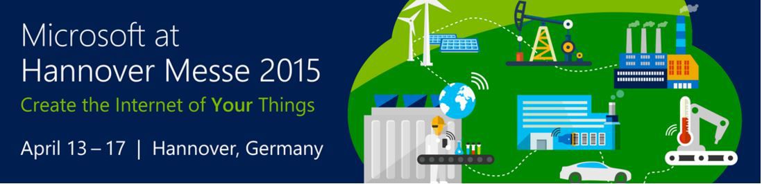 Microsoft at Hannover Messe 2015 Banner