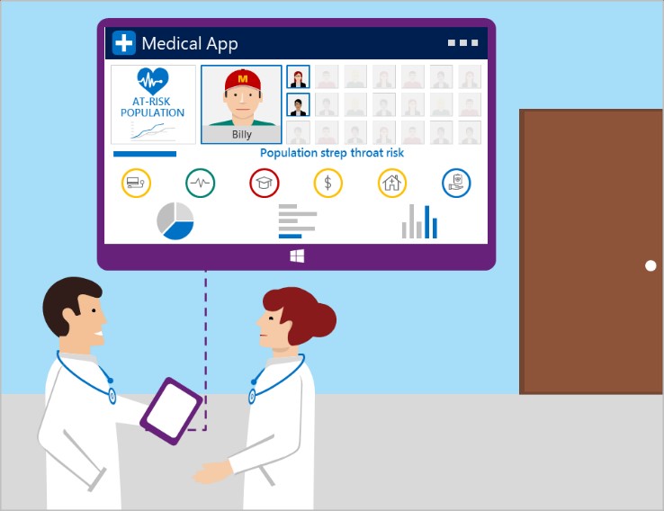 Doctors discussing patient