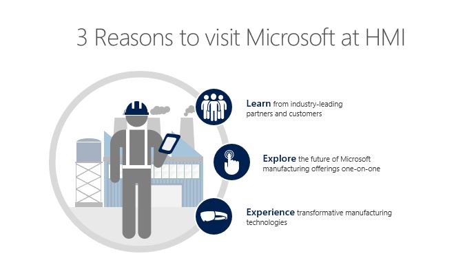 3 reasons to visit microsoft at HMI