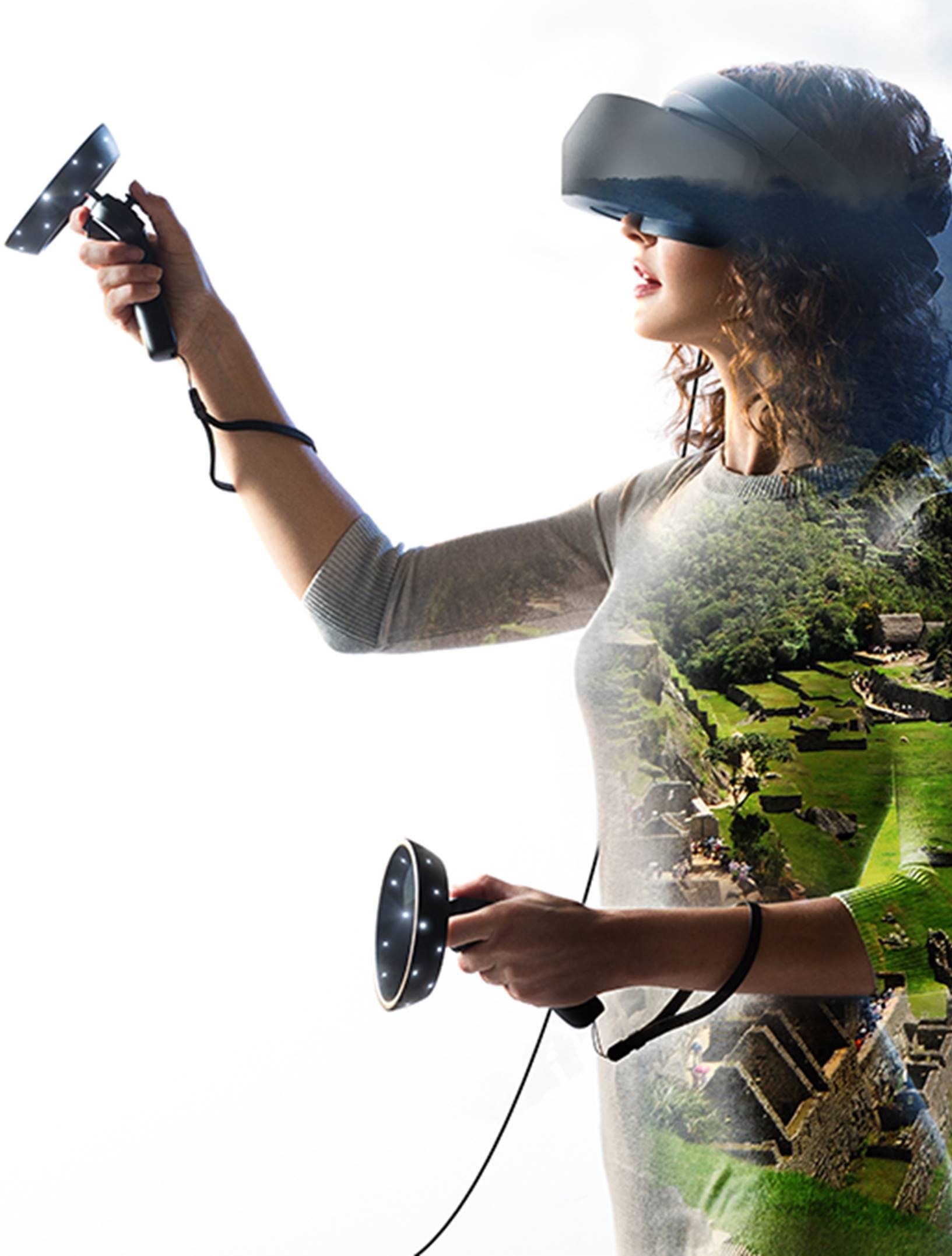 Woman wearing Hololens