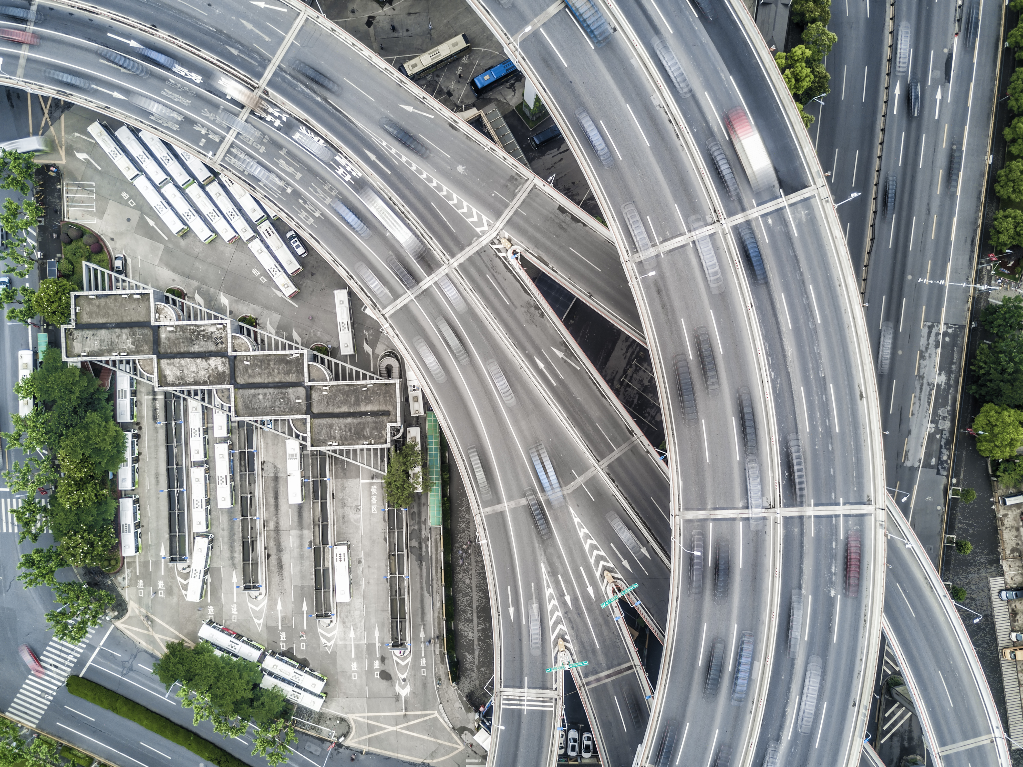 Aerial View of Shanghai Highway