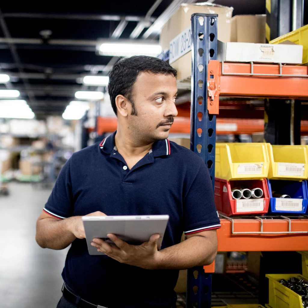 person working in a manufacturing plant