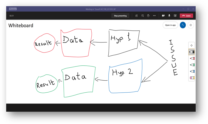 screenshot of an application