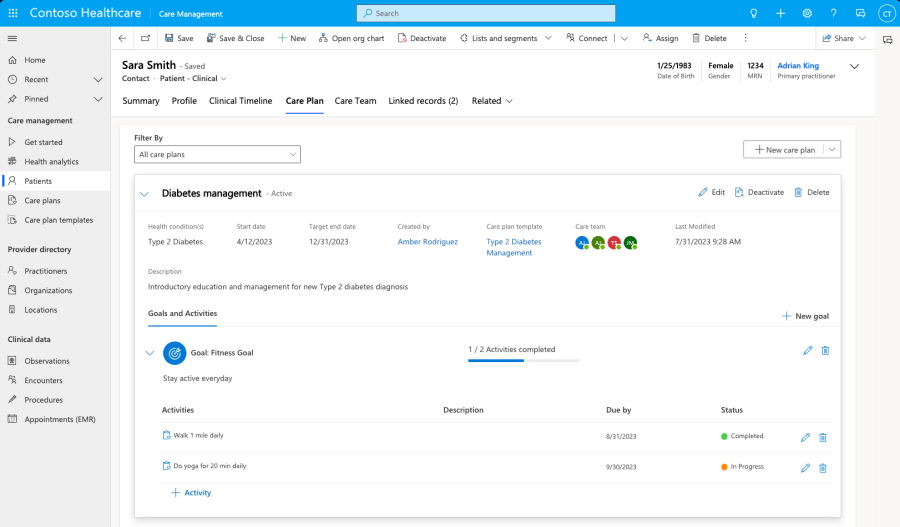 See all the care teams for a patient in one view. 