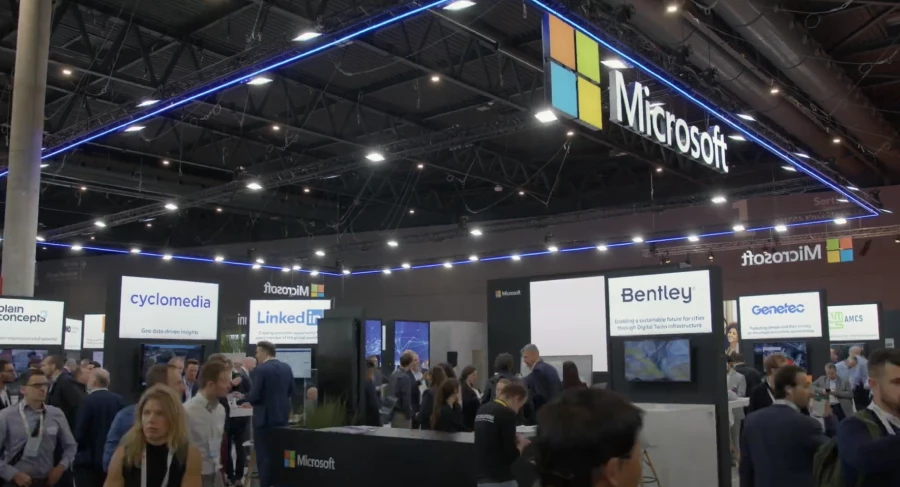 a group of people standing in front of a store