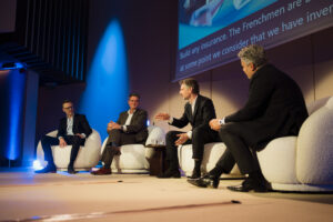 Four speakers on stage at the 2026 Microsoft Digital Sovereignty Summit.